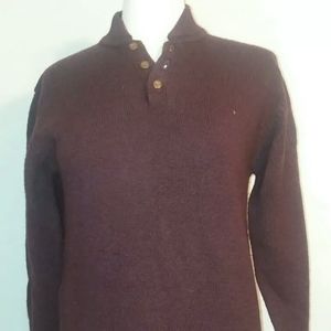Cellini Collection Womens Wool Burgundy Sweater Substantial Dark Macadam…